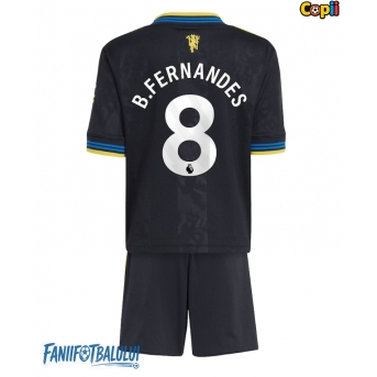 Manchester United Bruno Fernandes #8 Echipament de Fotbal Replică 2025-26 Copii Treilea (+ Șorturi)